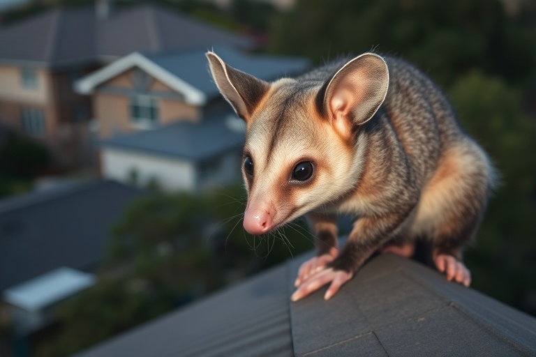 Possum in Maribyrnong residential area